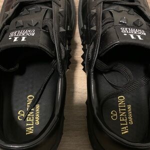 Valentino Garavani Black Rockstud Sneakers